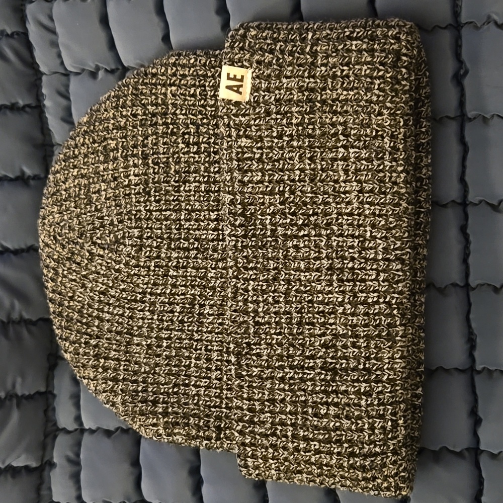 New AE American Eagle Knit Beanie Dark Grey Unisex One Size